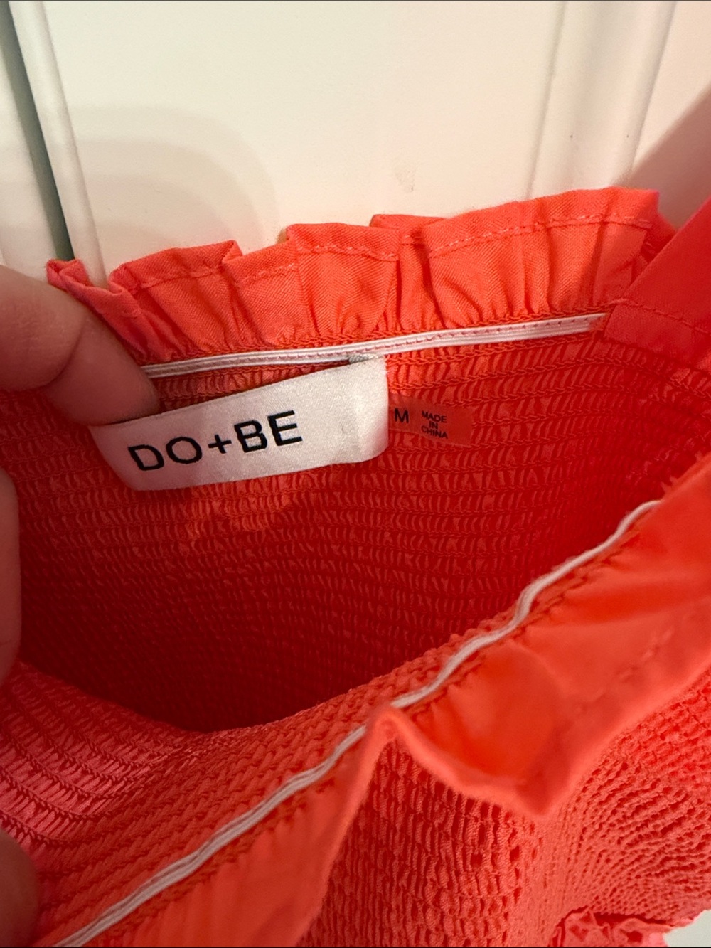 DO+BE Coral Tie-Strap Smocked Ruffle Dress - Picture 2 of 4